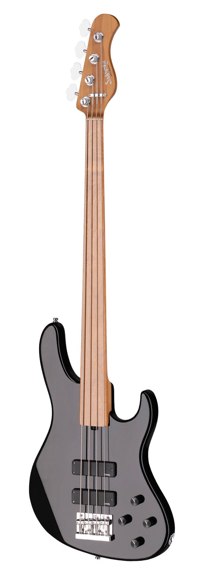 MetroExpress 24-Fret Modern Bass, 4 Fretless - Solid Black High Polish